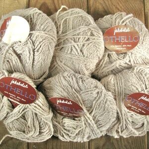 Jakobsdals Othello Alpaca Wool Yarn Tan Brown 50g Made in Sweden Lot of 6